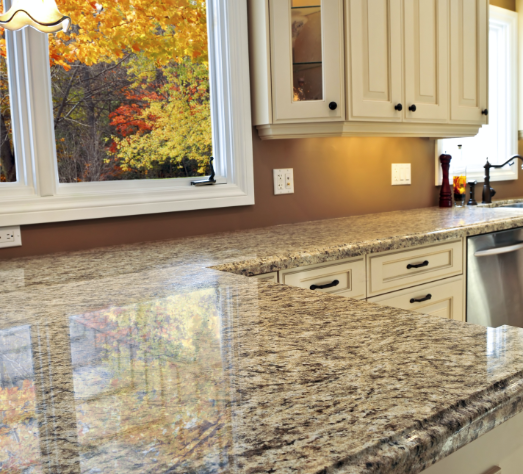 Stone countertop kitchen