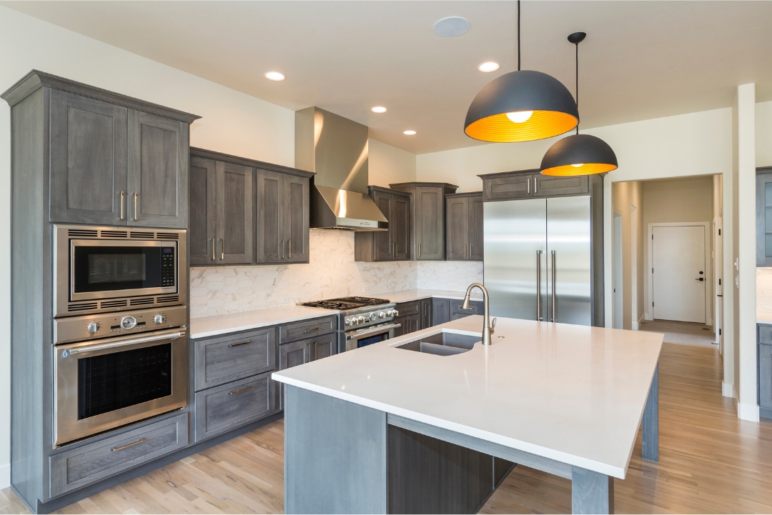 Quartz kitchen countertop