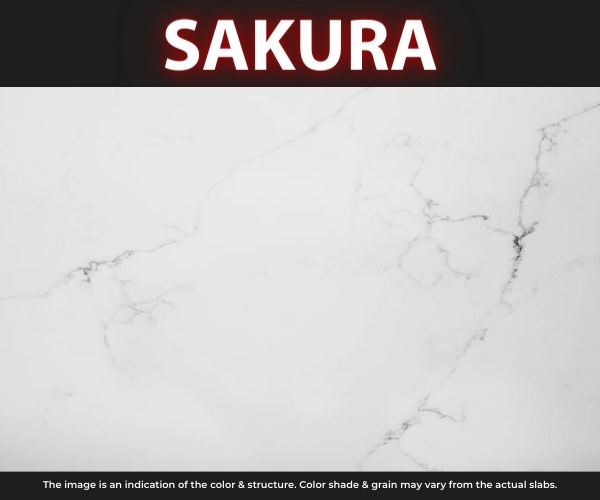 Sakura quartz slab