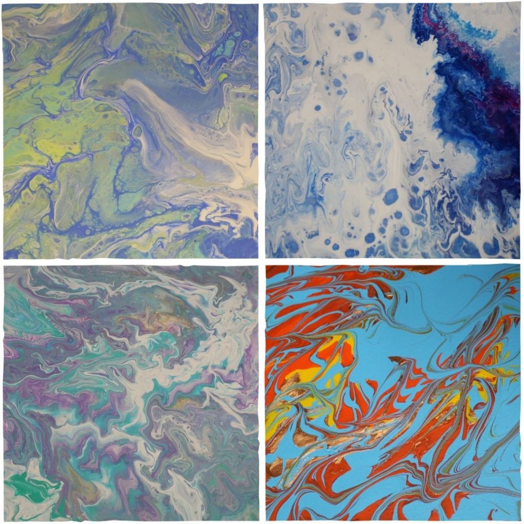 Dirty Pour art class gallery