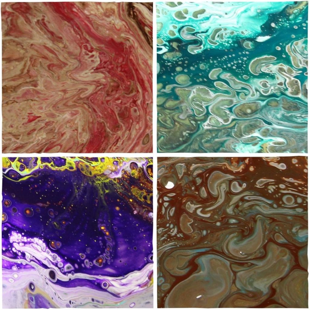 Dirty Pour art class gallery