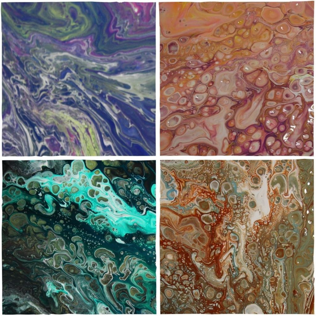 Dirty Pour art class gallery