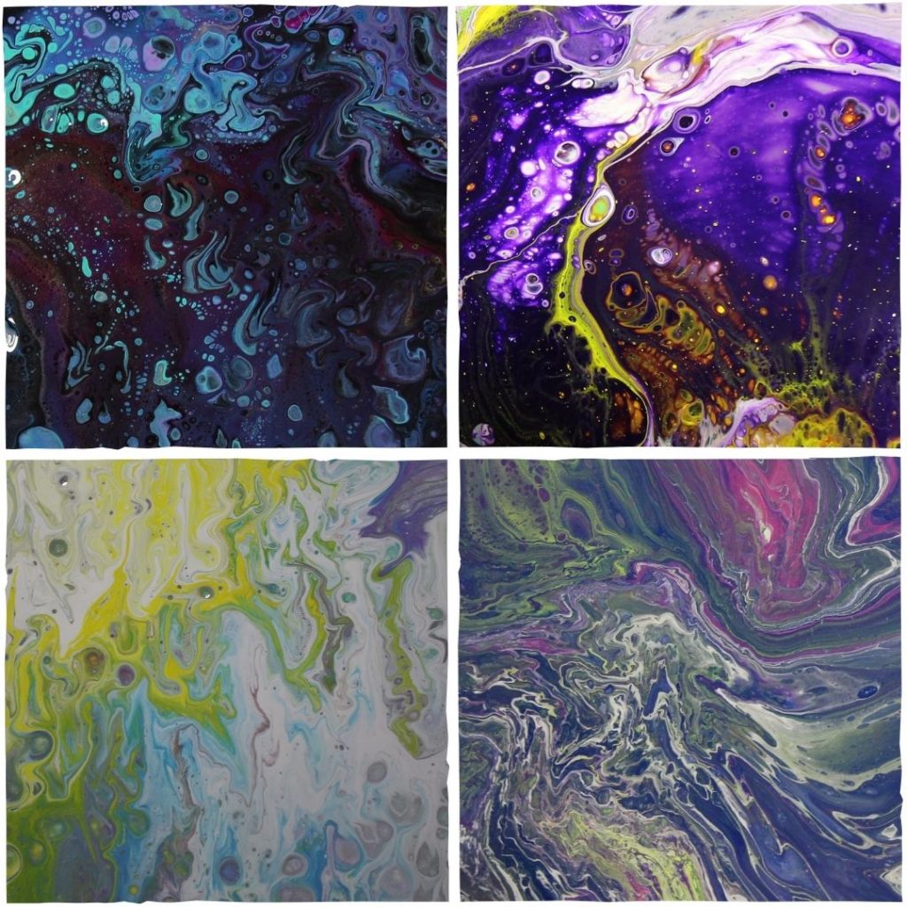 Dirty Pour art class gallery