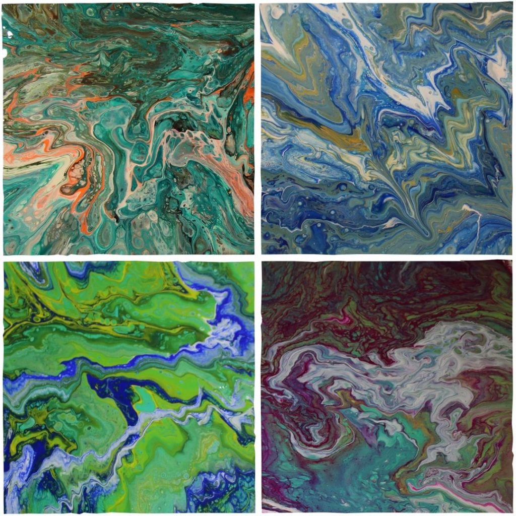Dirty Pour art class gallery