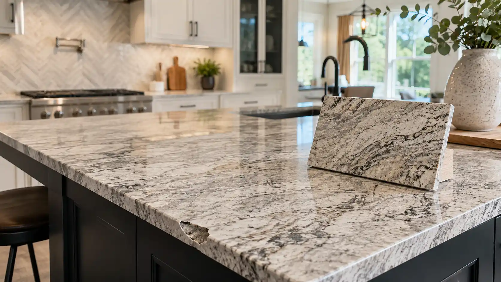 Matching an Existing Stone Countertop After Damage