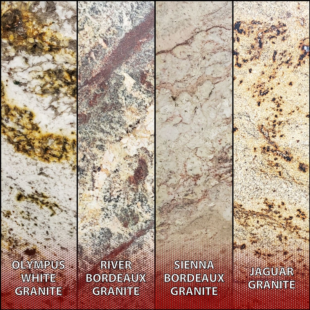 Granite countertop selections