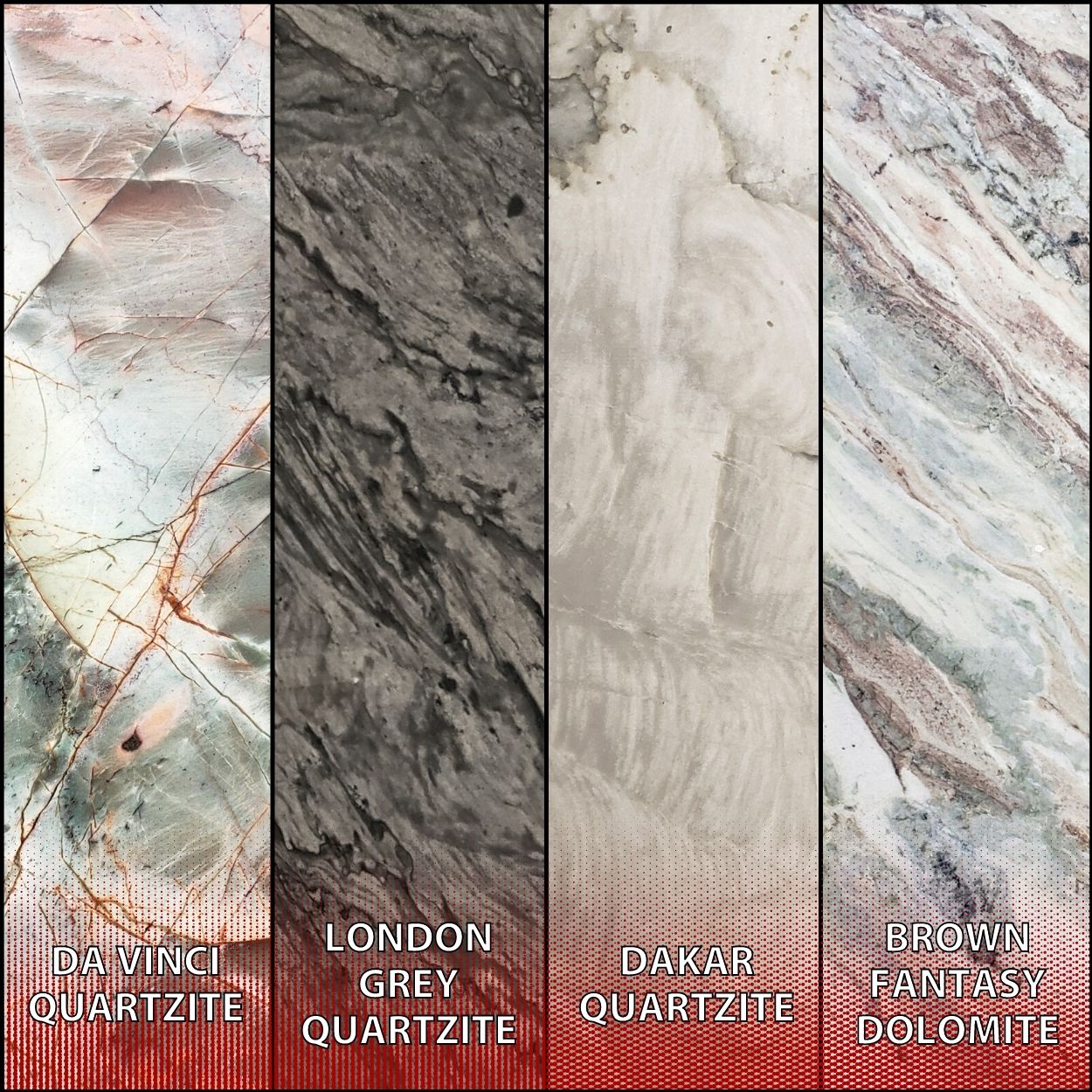Quartzite countertop selections