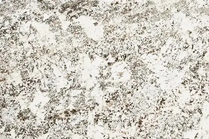 Bianco Typhoon polished granite with cream black and brown patterning