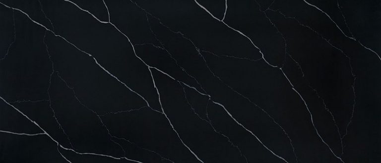 Black Marquina quartz with fine white veining