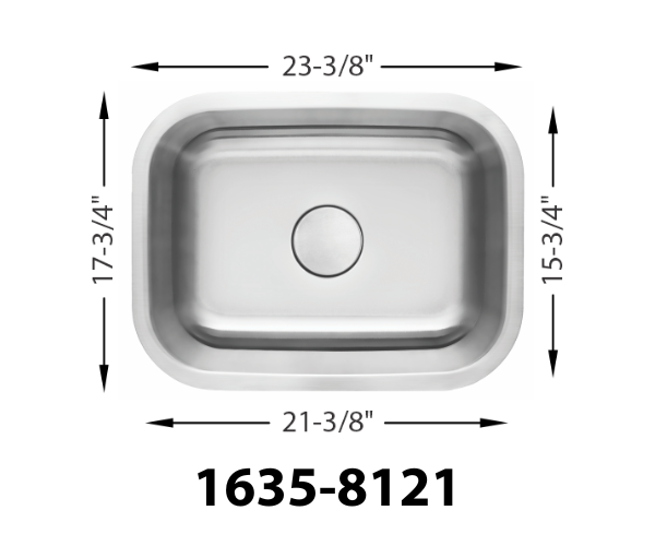 24" Stainless Steel Small Single Bowl Kitchen Sink